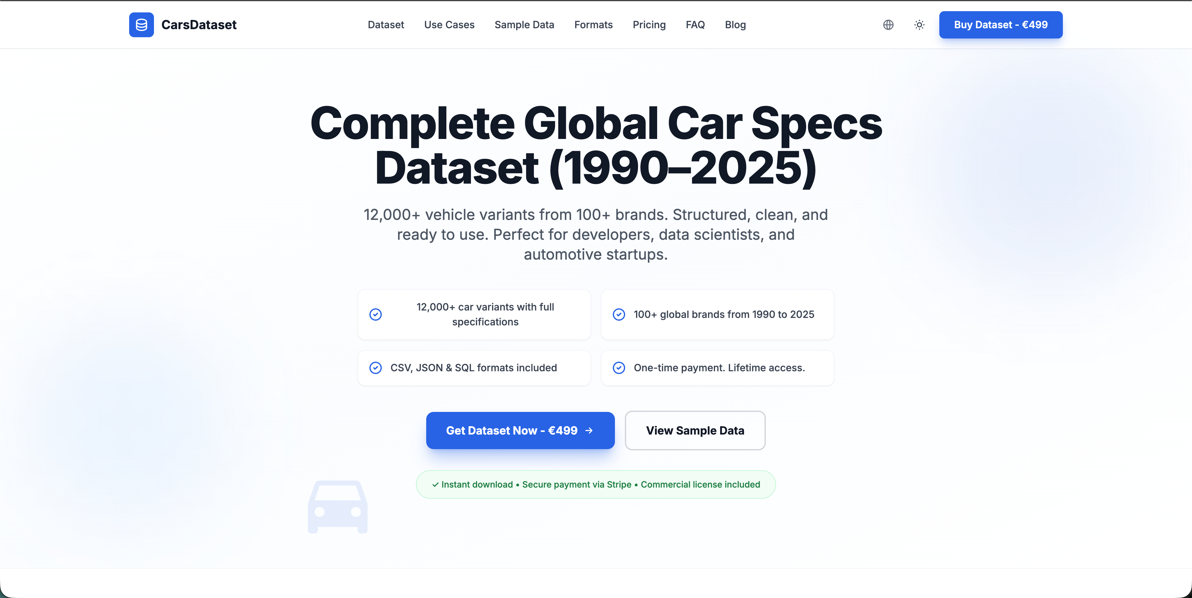 Cars Dataset Website
